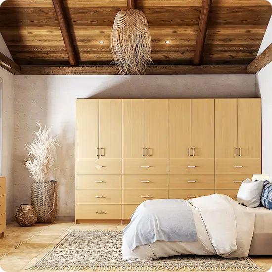 Milano wardrobe in natural oak finish